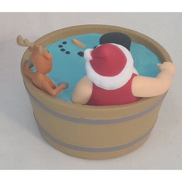 Hallmark Keepsake Ornament 2022 Warmest Holiday Wishes Santa in Hot Tub Musical - Picture 6 of 11